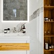 Бриклаер Мебель для ванной Берлин 70 белая с ручкой дуб золотой – фотография-25